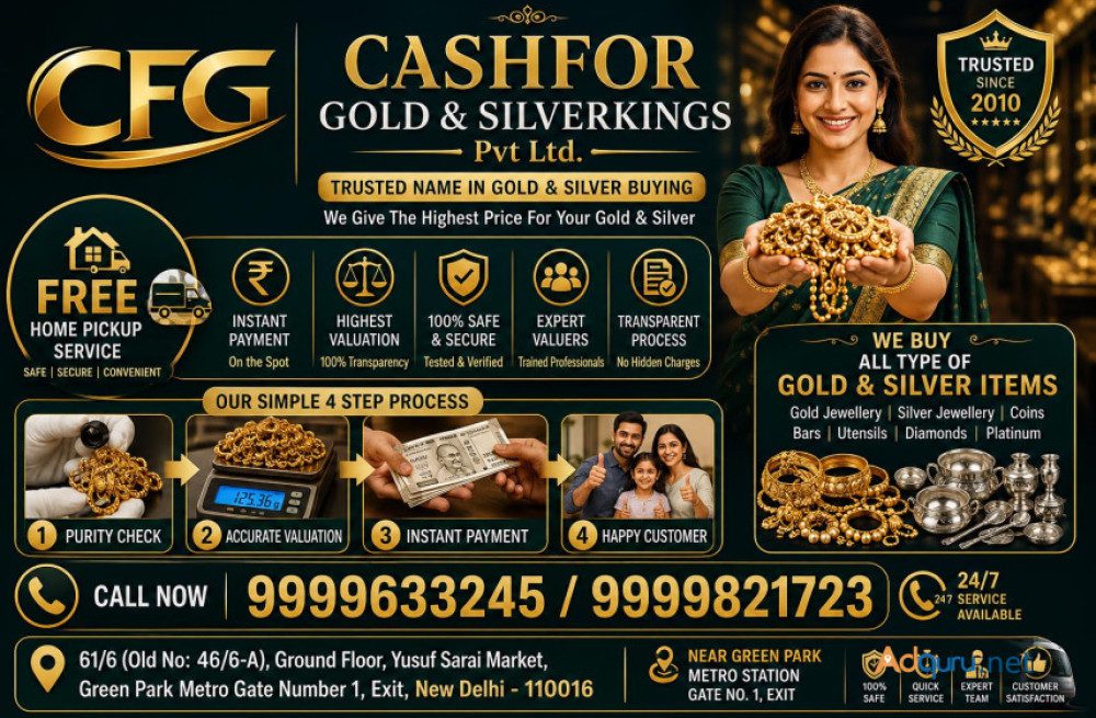 Silver Buyer In Patel Nagar – Get Best Price for Your Silver Today