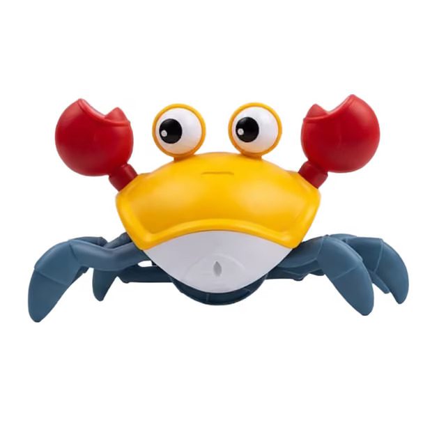 Musical Crawling Crab Toy for Babies with Lights & Obstacle Sensor