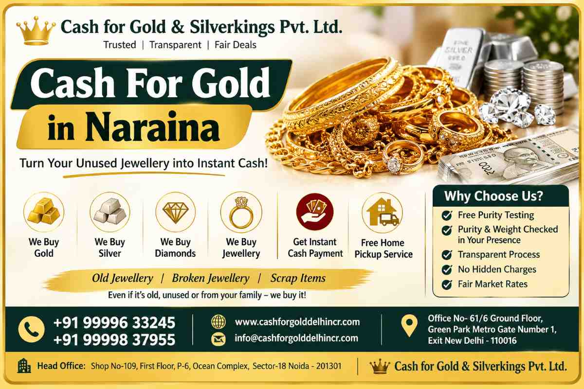 Cash For Gold in Naraina for Old Gold Jewellery Sale