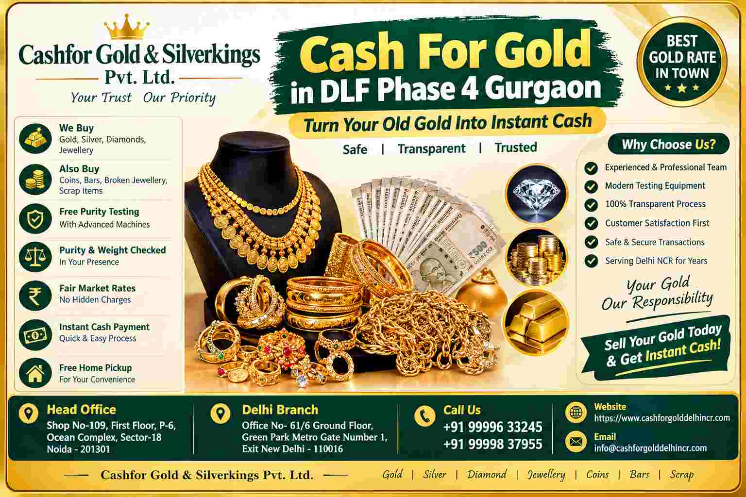 Cash For Gold in DLF Phase 4 Gurgaon Near Your Area