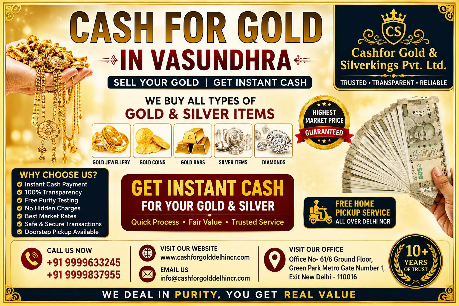 Cash For Gold in Vasundhra | Get the Best Gold Value Today
