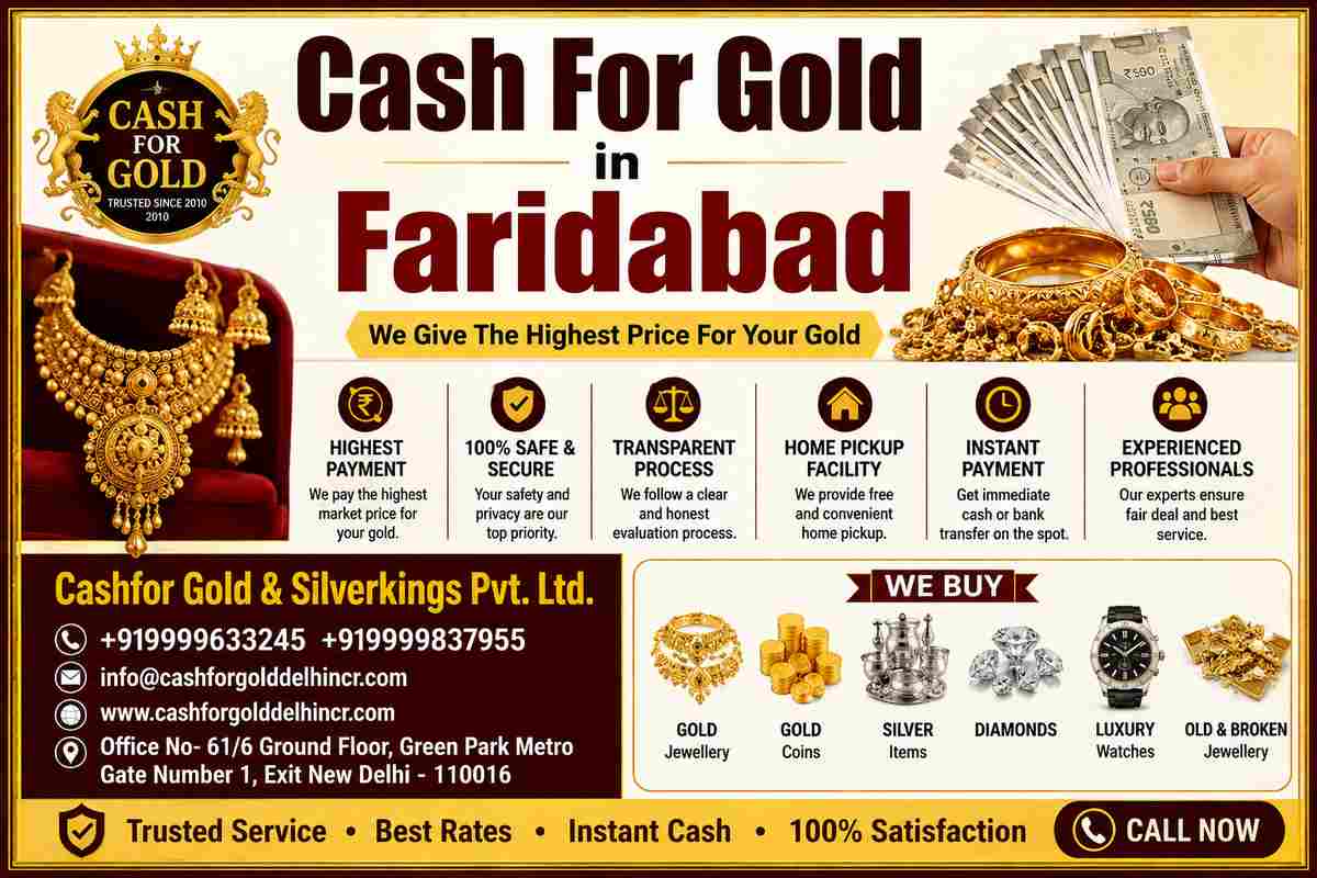 Cash For Gold in Faridabad | Get the Best Gold Value For You