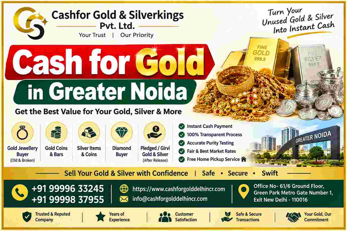Cash for Gold in Greater Noida | Instant Cash & Best Price