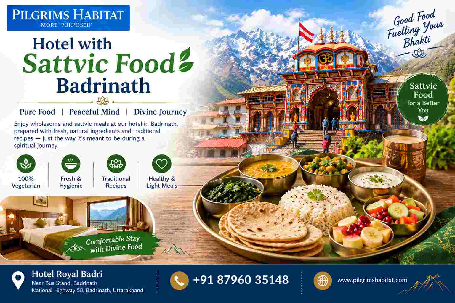 Hotel With Sattvic Food in Badrinath