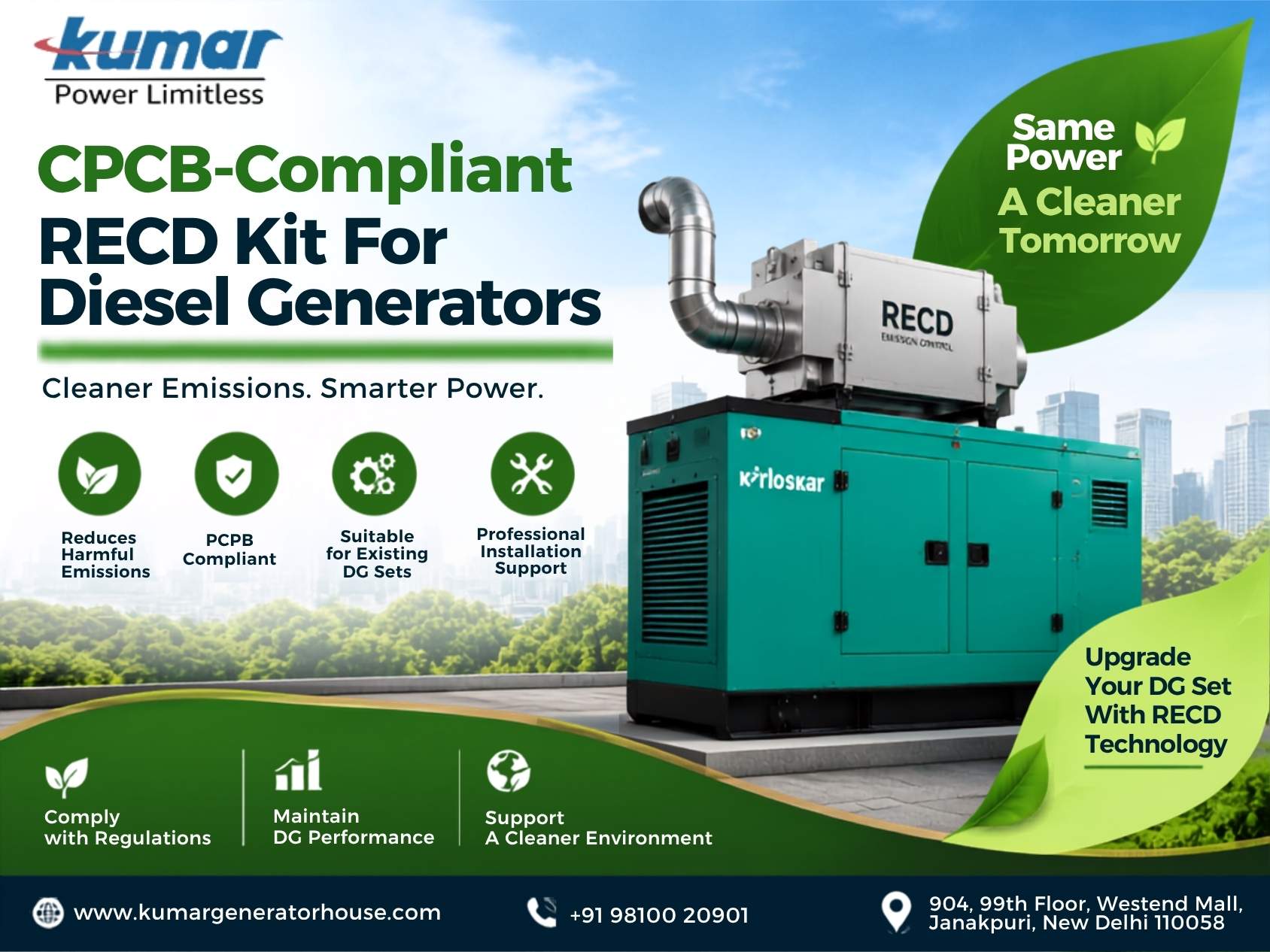 CPCB-Compliant RECD Kit for Diesel Generators | RECD Kit for DG Set