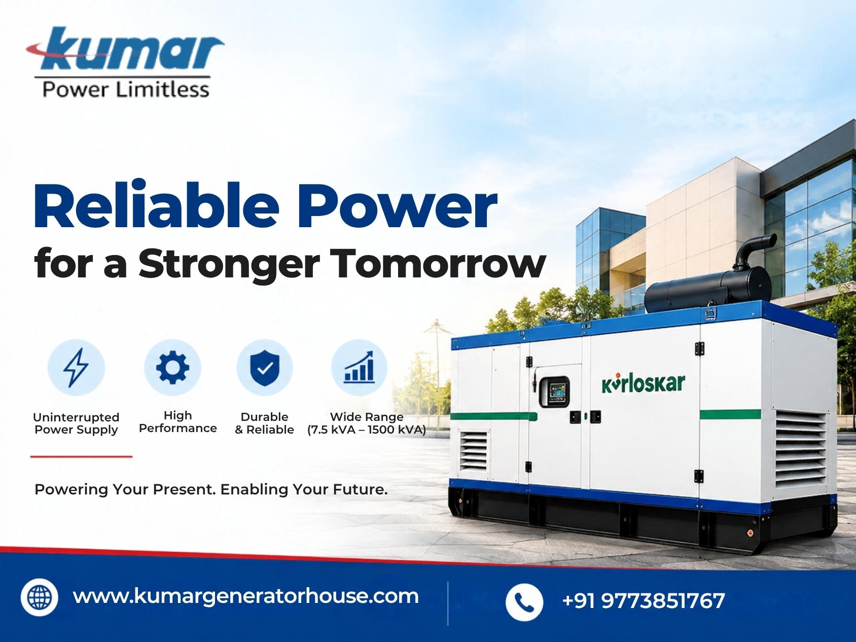 Choose Kirloskar Diesel Generators for Uninterrupted Power