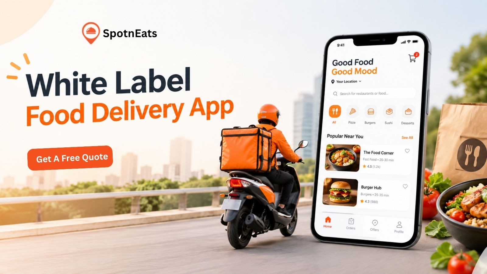 White Label Food Delivery App – SpotnEats