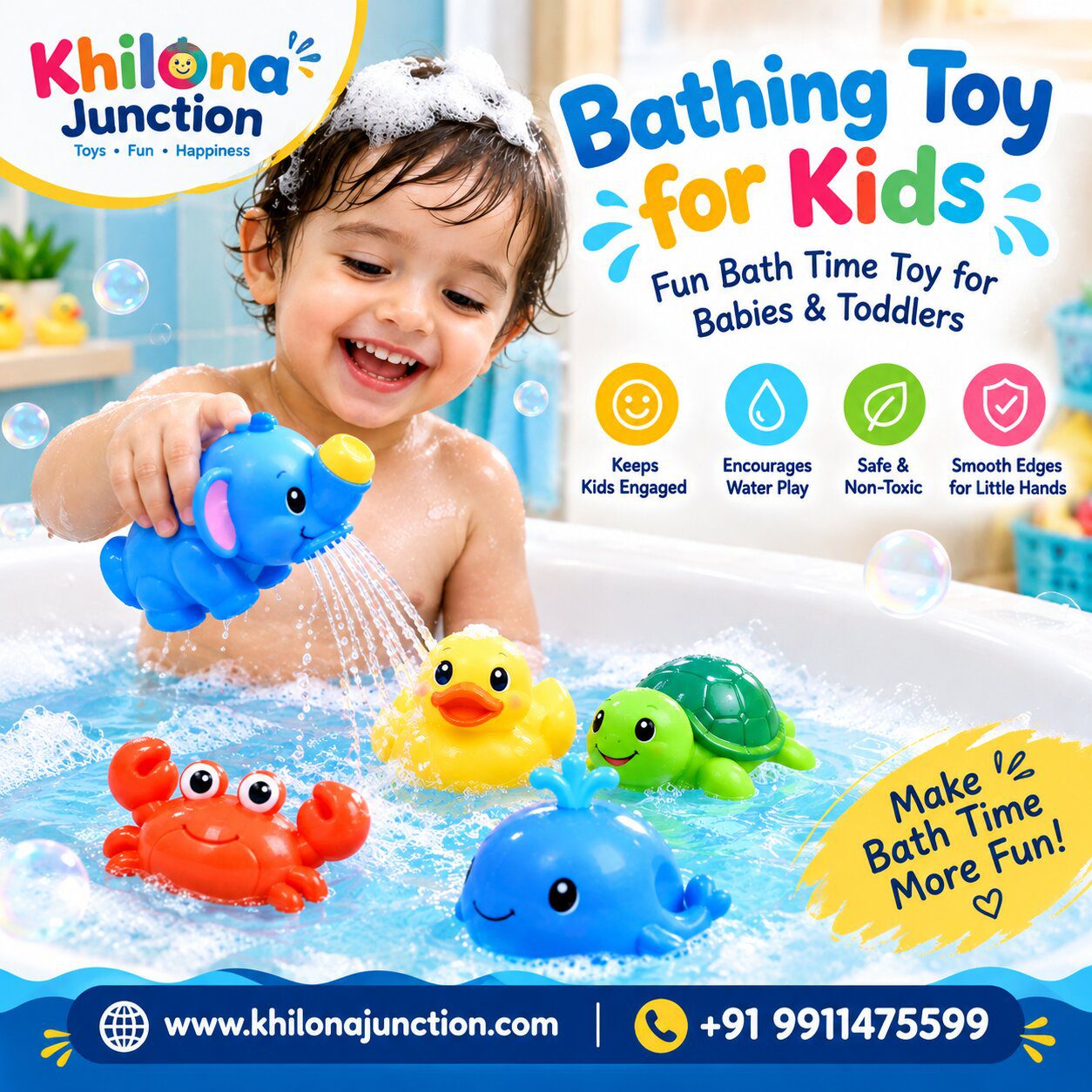 Bathing Toy for Kids | Fun Bath Time Toy for Babies & Toddlers