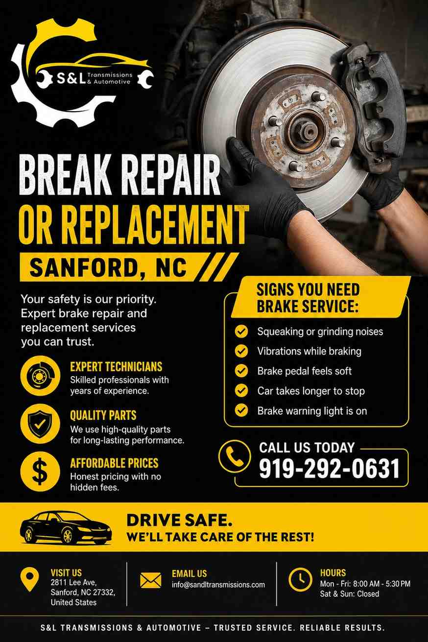 Stop Safely With Expert Brake Service in Sanford NC