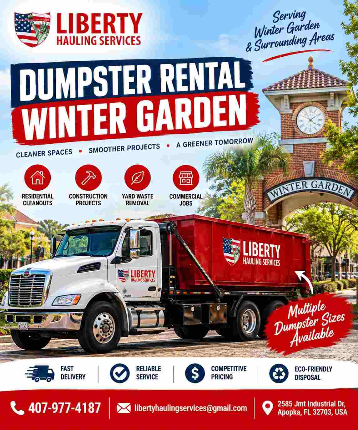 Reliable Dumpster Rental for Winter Garden Projects