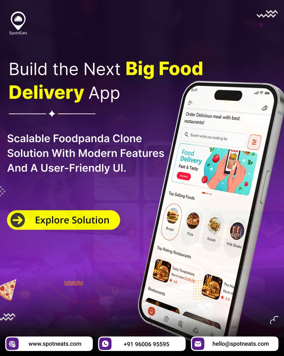 Foodpanda Clone App – Launch Your Branded Food Delivery Marketplace