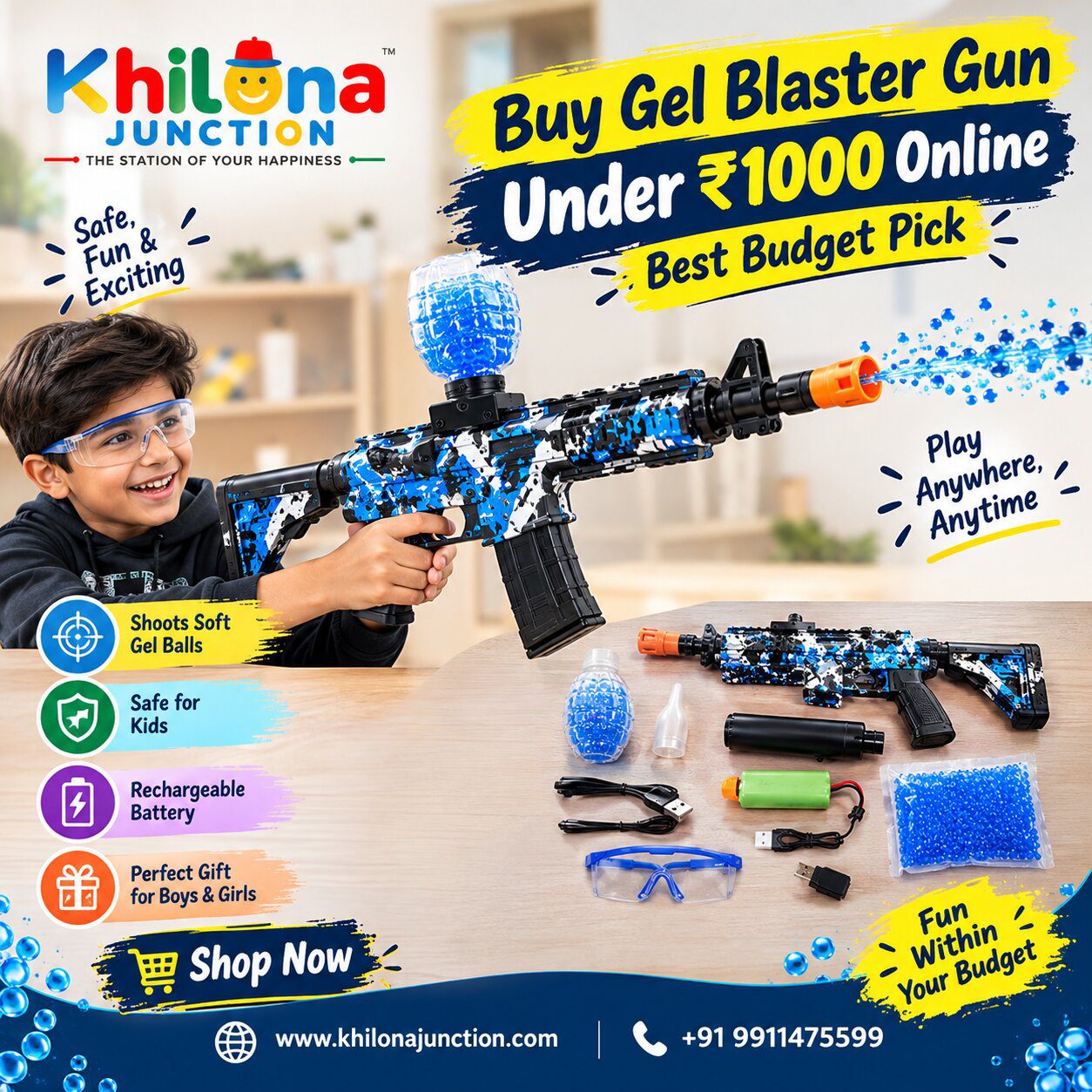 Buy Gel Blaster Gun Under ₹1000 Online – Best Budget Pick