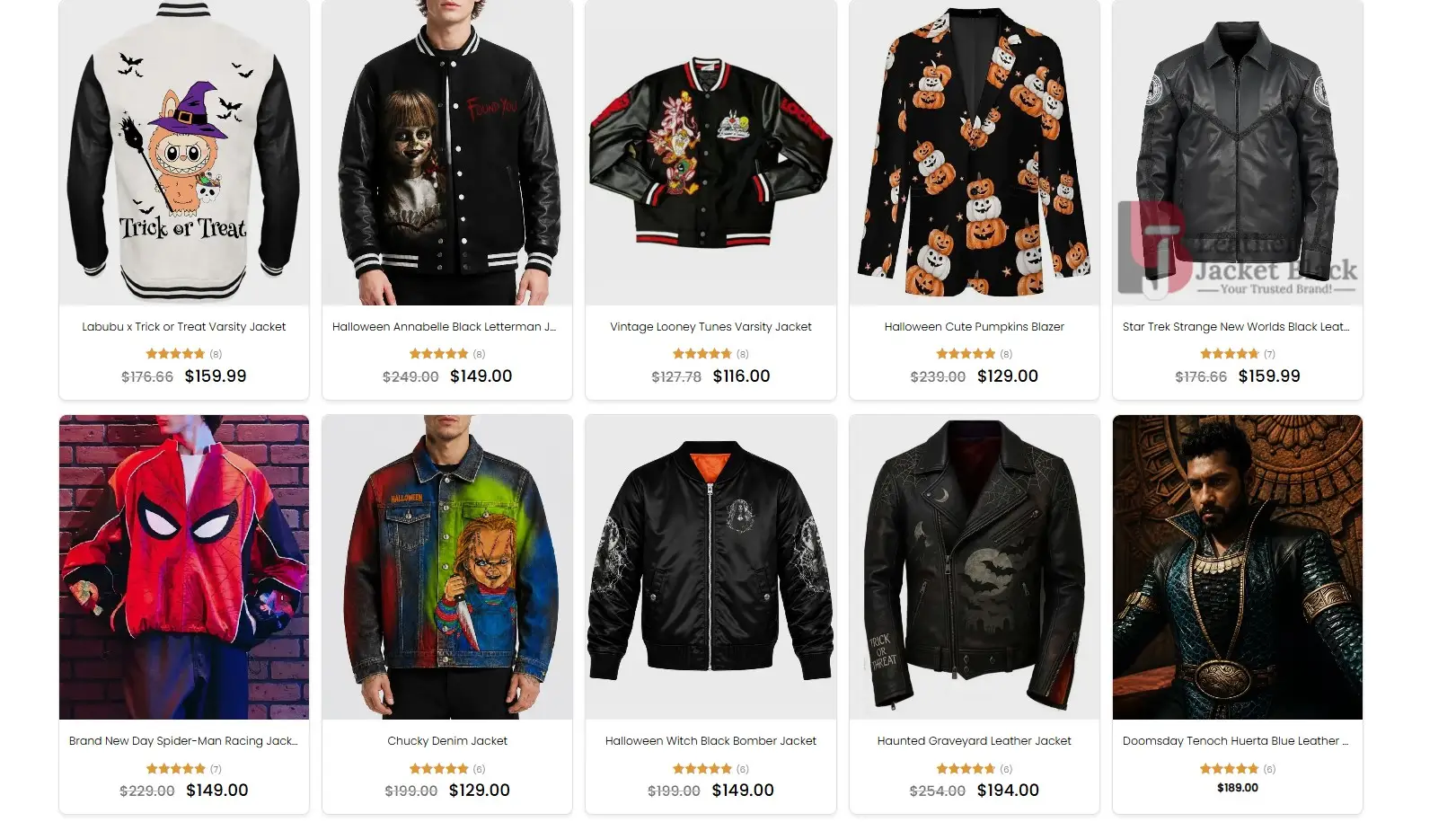 Halloween themed leather jackets