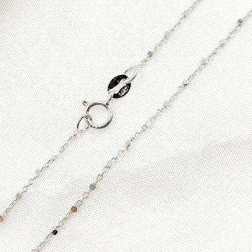 Elegant 14K white gold chain necklace for women