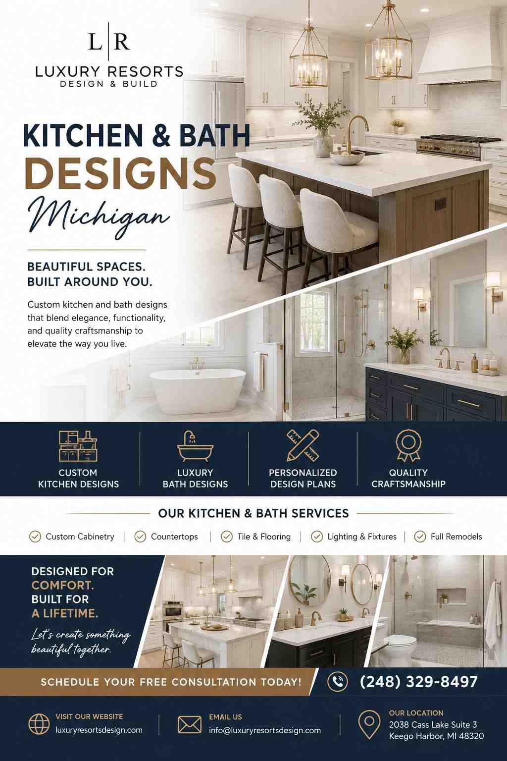 Elevate Your Everyday Living With Custom Kitchen & Bath Design