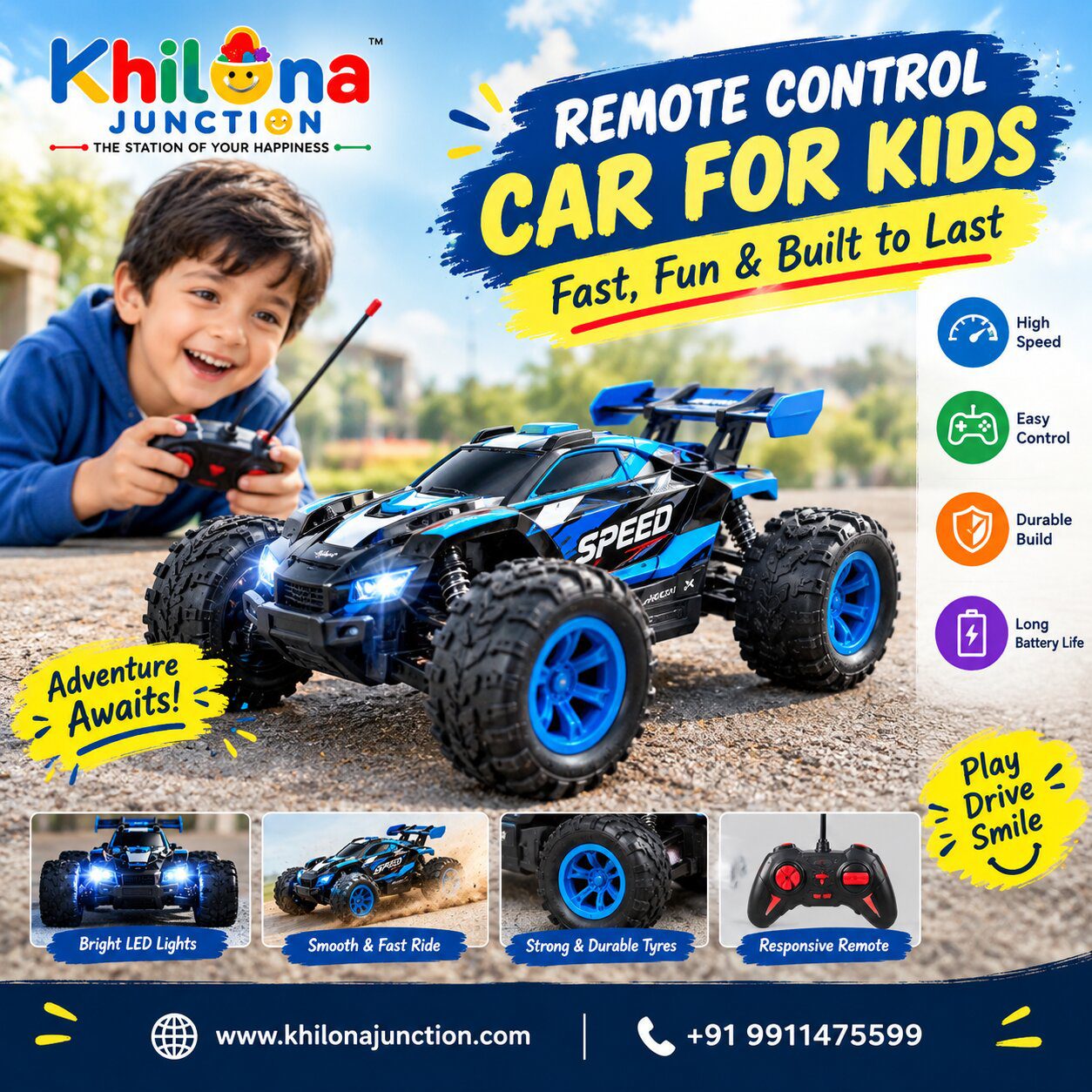Remote Control Car for Kids – Fast, Fun & Built to Last