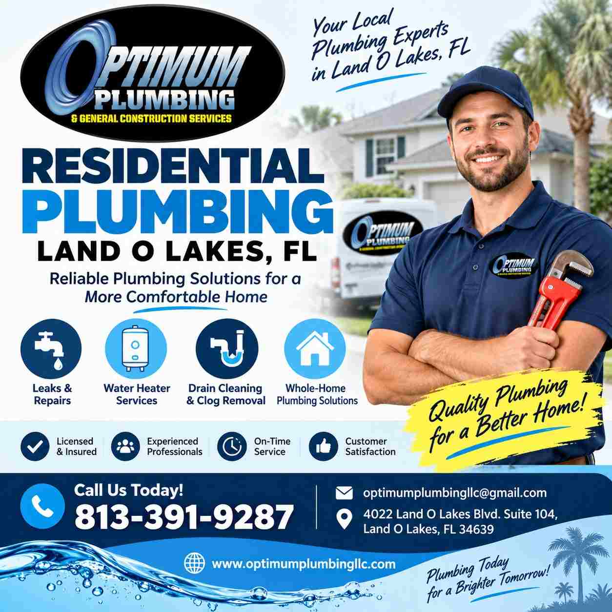 Fast Plumbing Help When Your Land O Lakes Home Needs It