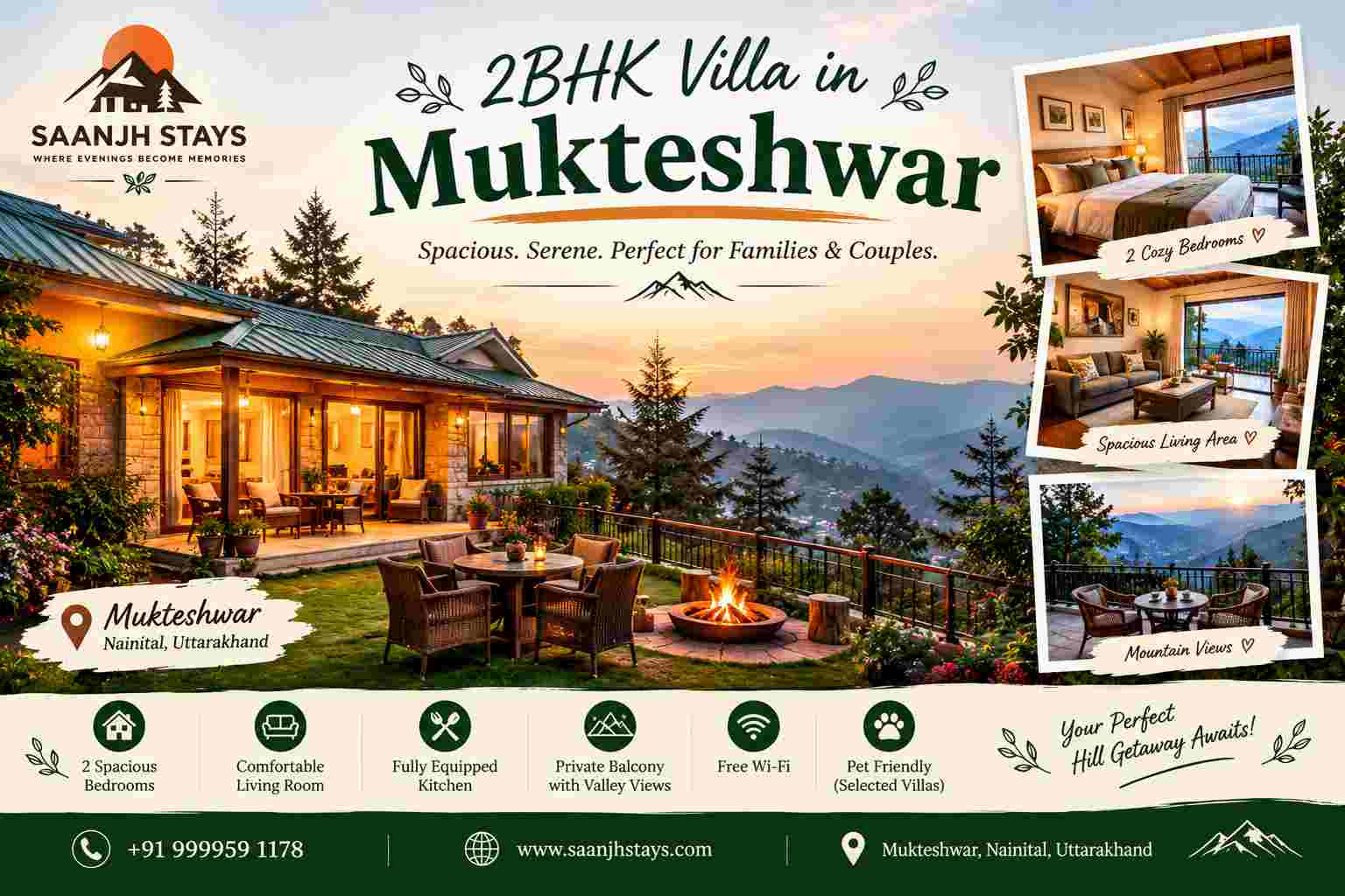 2BHK Villa in Mukteshwar