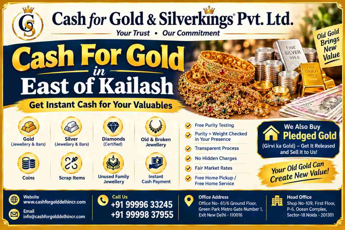 Cash For Gold in East of Kailash With Instant Payment