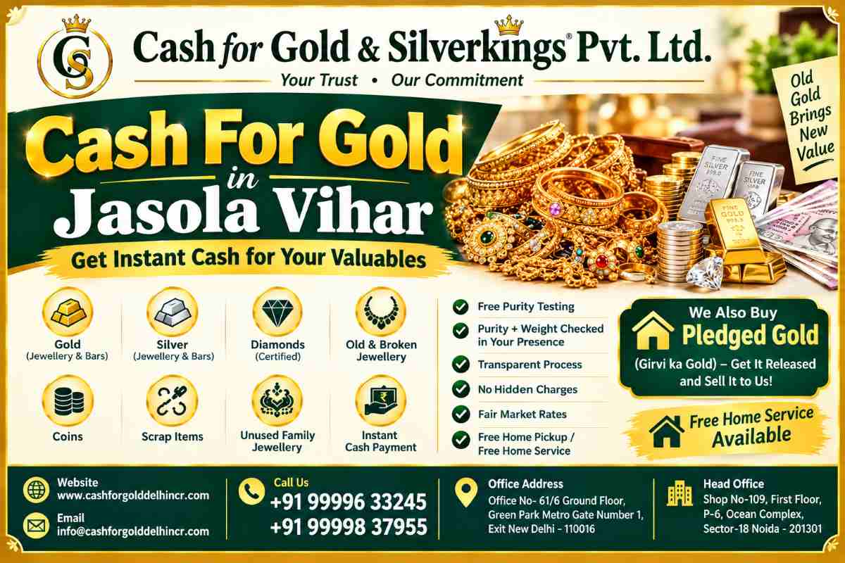 Cash For Gold in Jasola Vihar With Instant Cash Payment