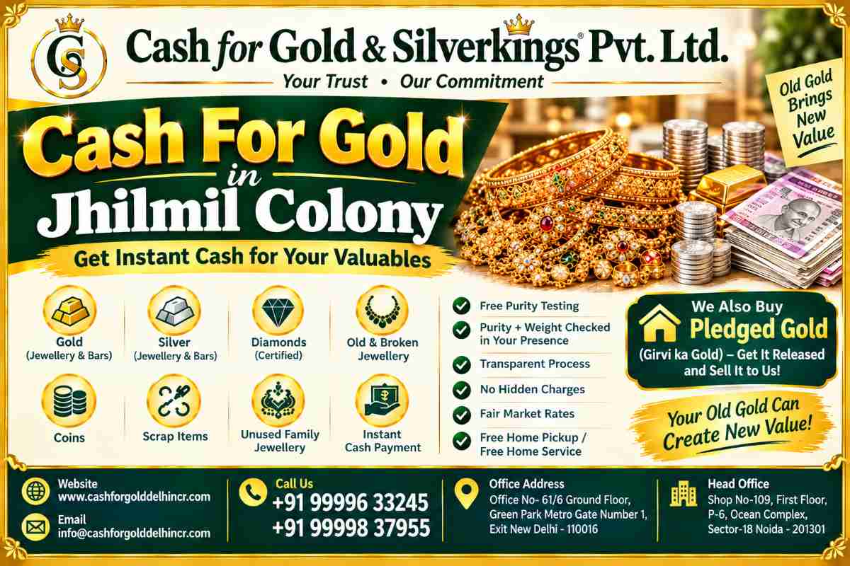 Cash For Gold in Jhilmil Colony for Old Gold Jewellery