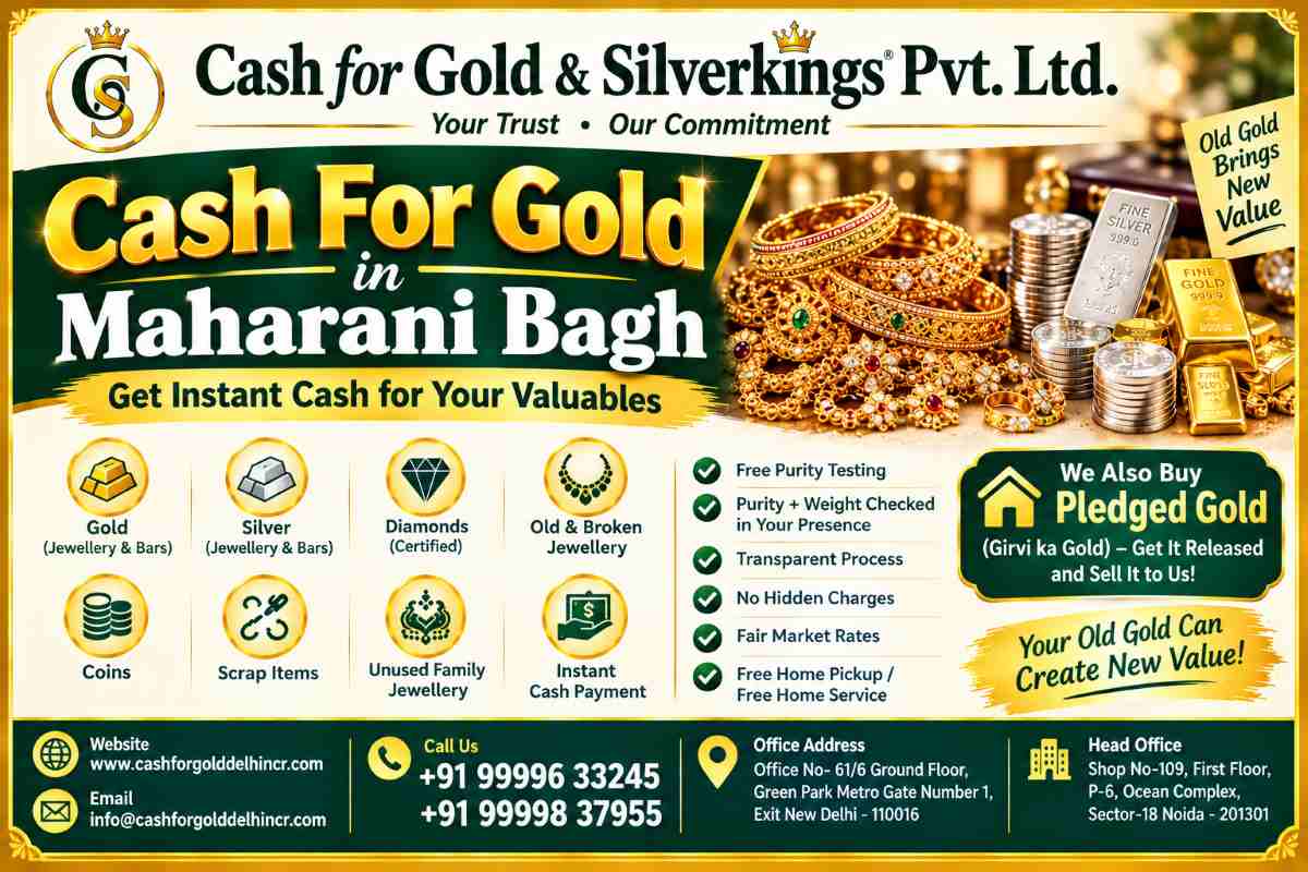 Cash For Gold in Maharani Bagh with Instant Payment