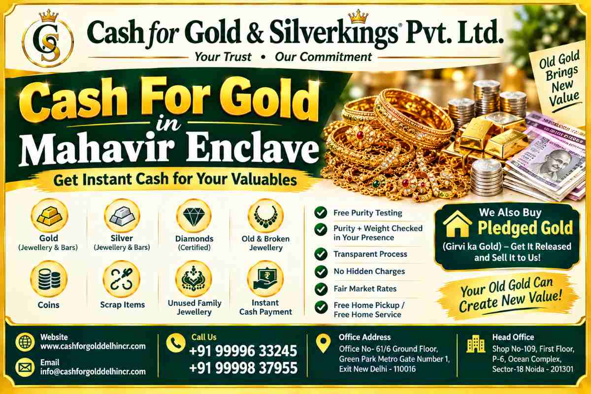 Trusted Cash For Gold in Mahavir Enclave Near You