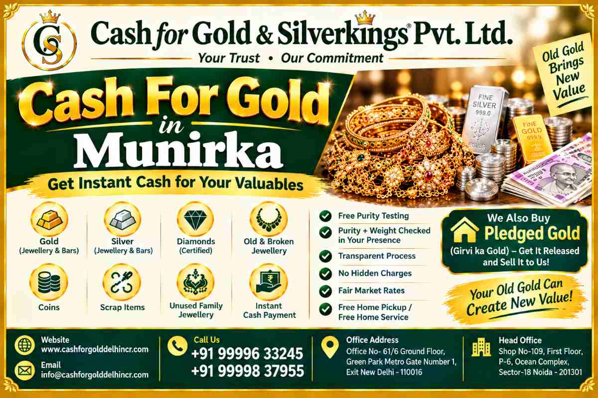 Cash For Gold in Munirka at the Right Value for You