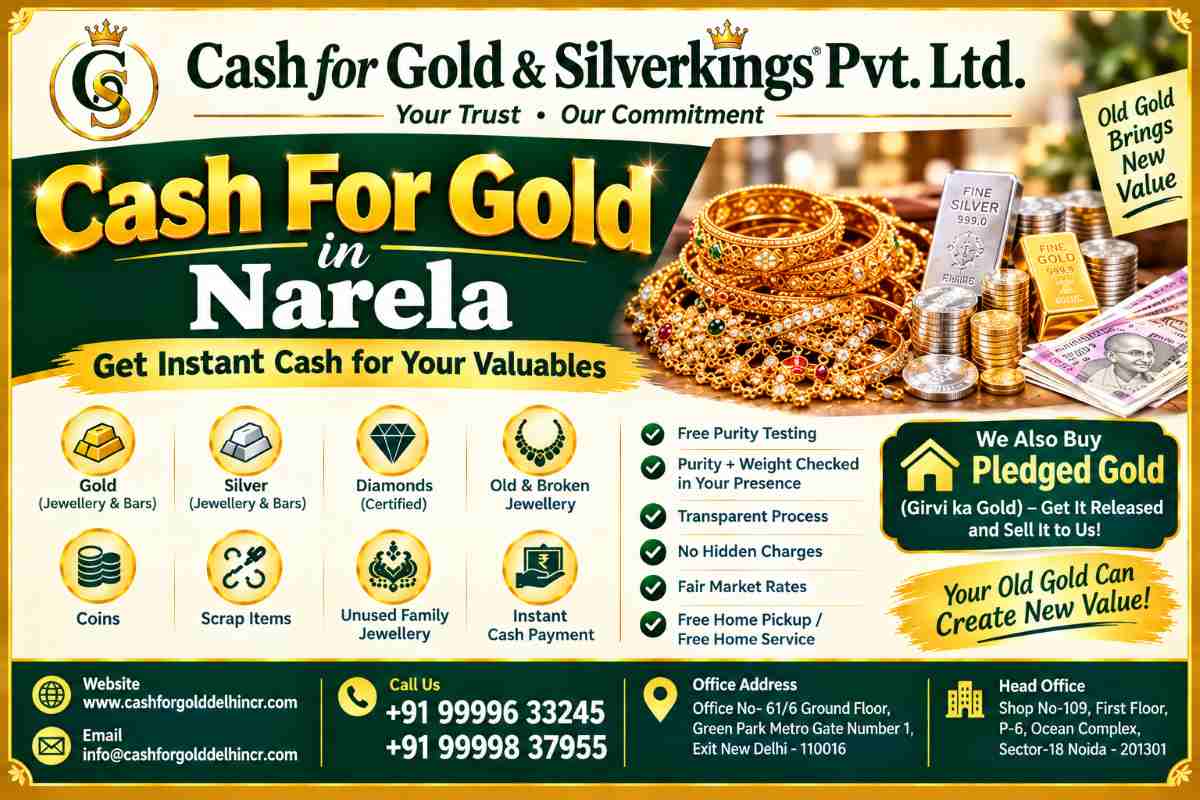 Cash For Gold in Narela for Old and Broken Jewellery