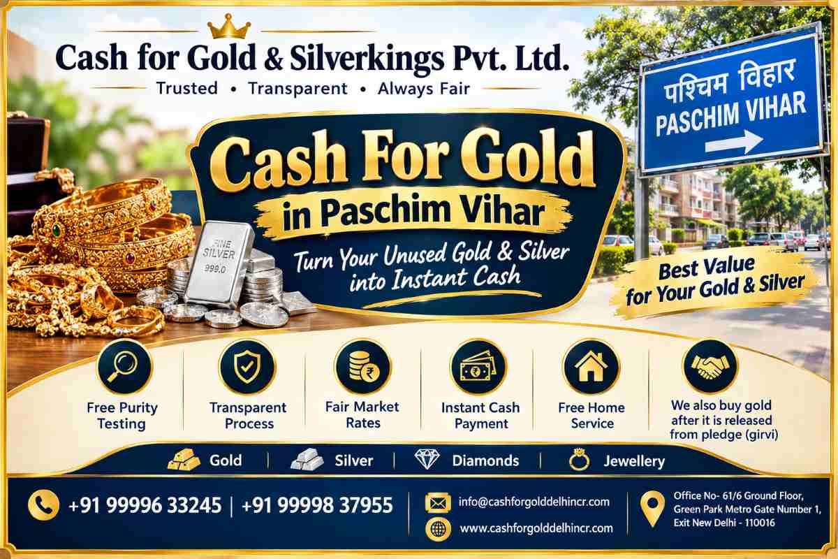 Cash For Gold in Paschim Vihar with Free Home Service