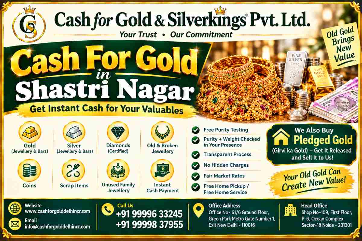 Sell Broken Gold with Cash For Gold in Shastri Nagar