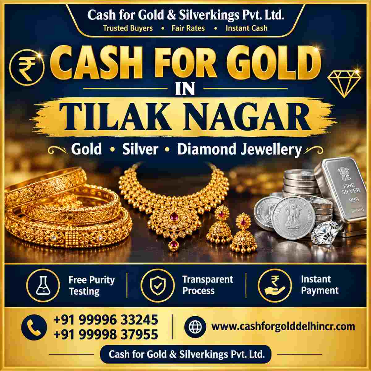 Cash For Gold in Tilak Nagar with Instant Cash Payment