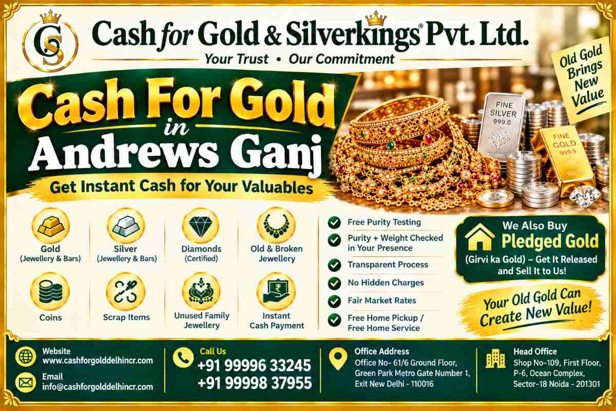 Cash for Gold Andrews Ganj for Old Rings and Chains