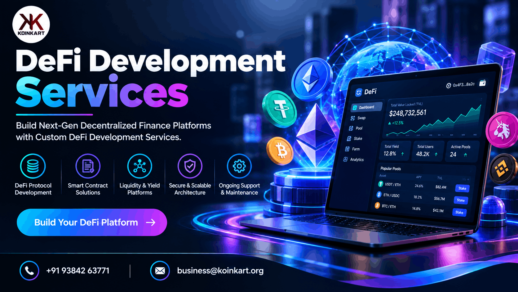 DeFi Development Company for Launching Your Own DeFi Project