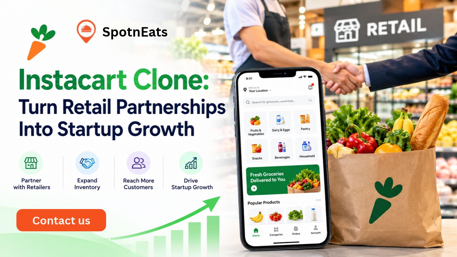 Instacart Clone: Turn Retail Partnerships Into Startup Growth