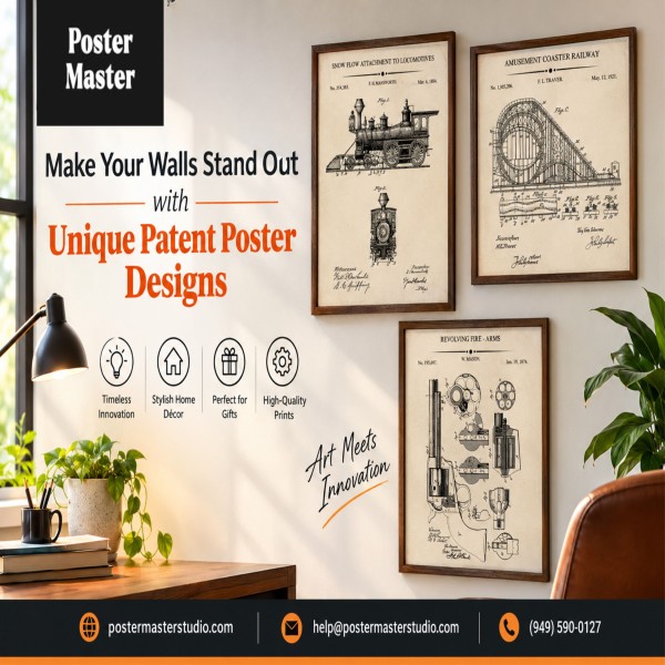 Make Your Walls Stand Out with Unique Patent Poster Designs
