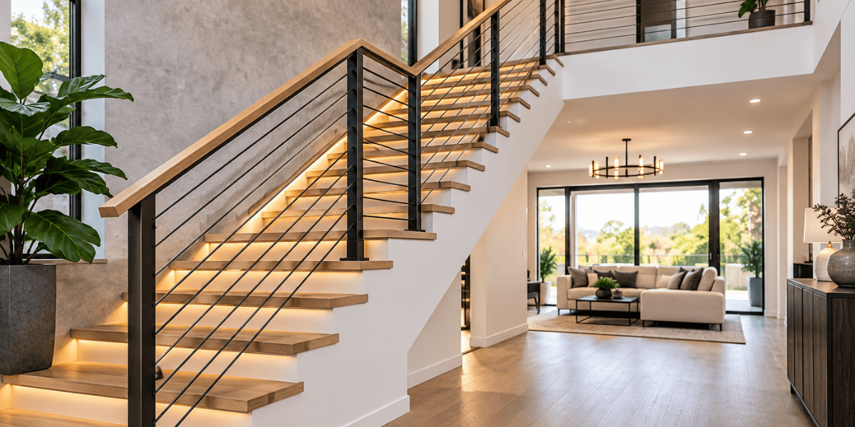 Contemporary Railings for Interior Stairs | Acadia Stairs
