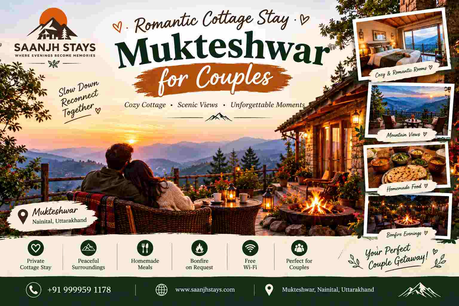 Romantic Cottage Stay in Mukteshwar for Couples