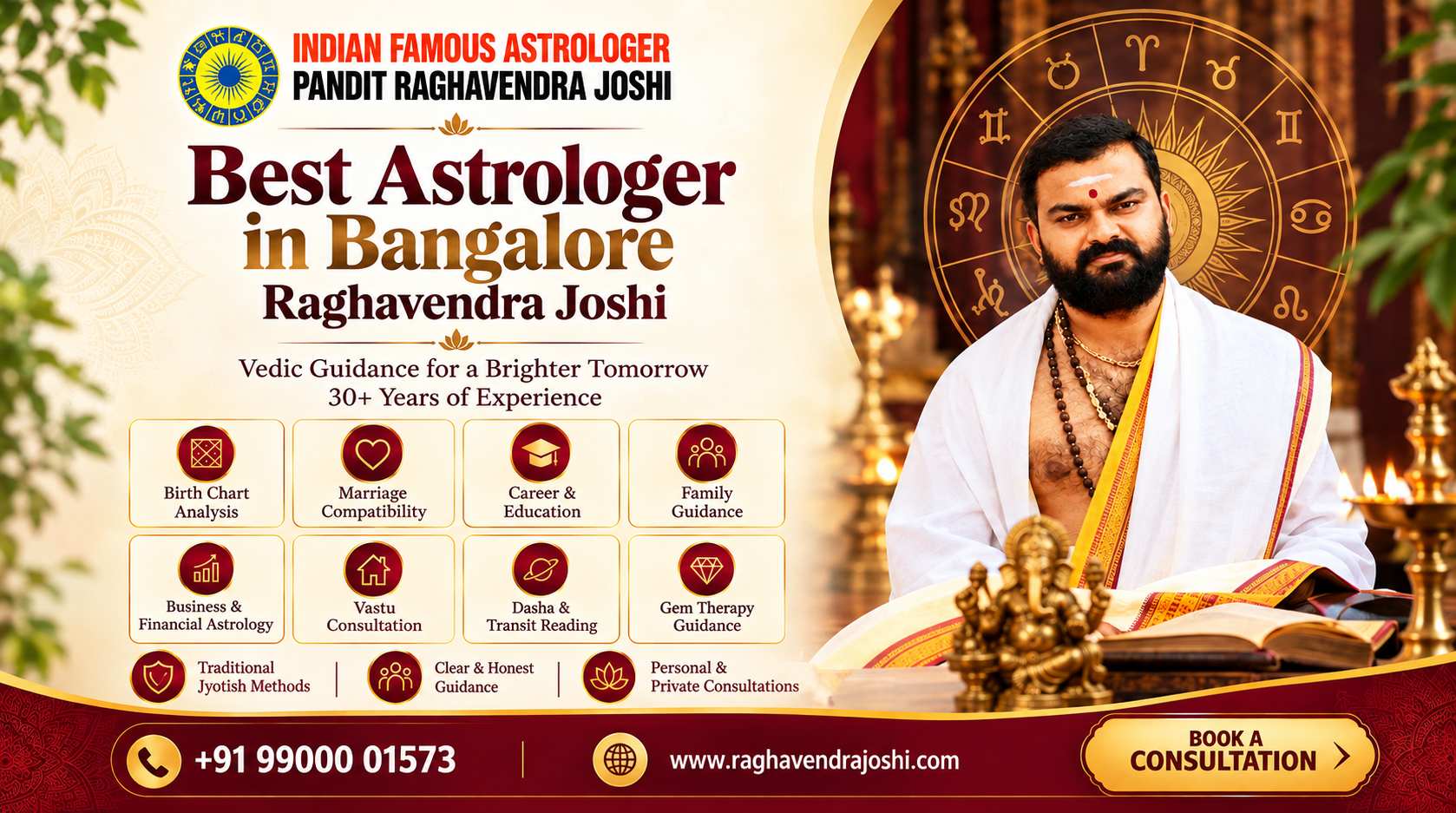 Best Astrologer Bangalore: Raghavendra Joshi with 30+ Experience