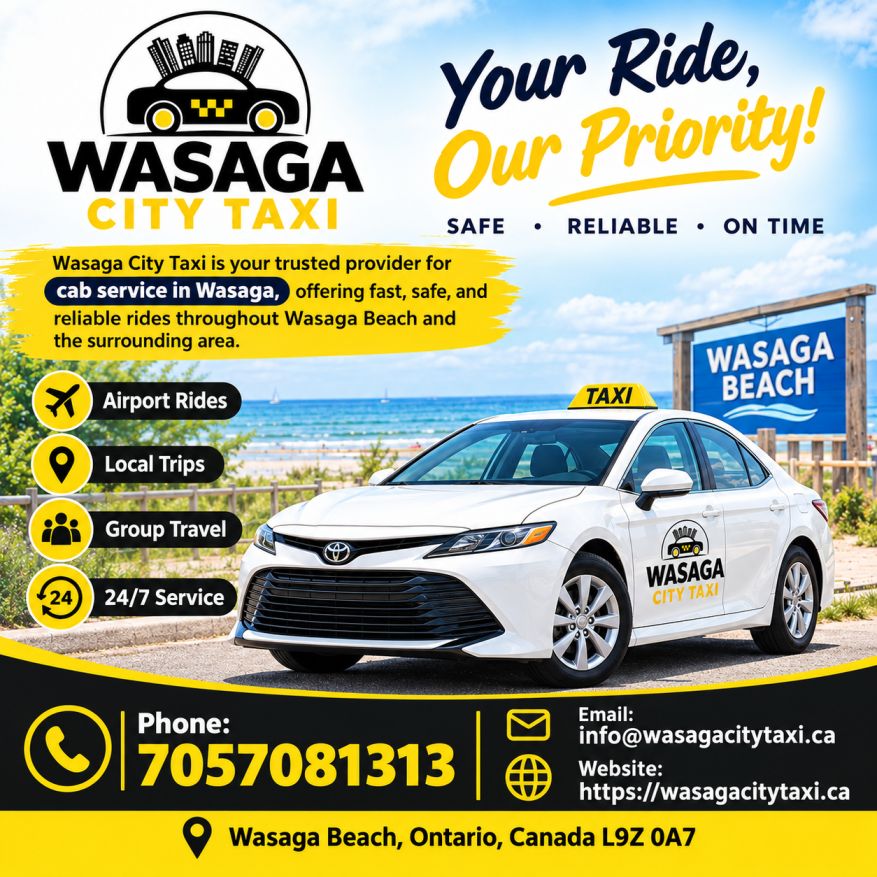 Wasaga Taxi Phone Number – 24/7 Reliable Rides | Wasaga City Taxi