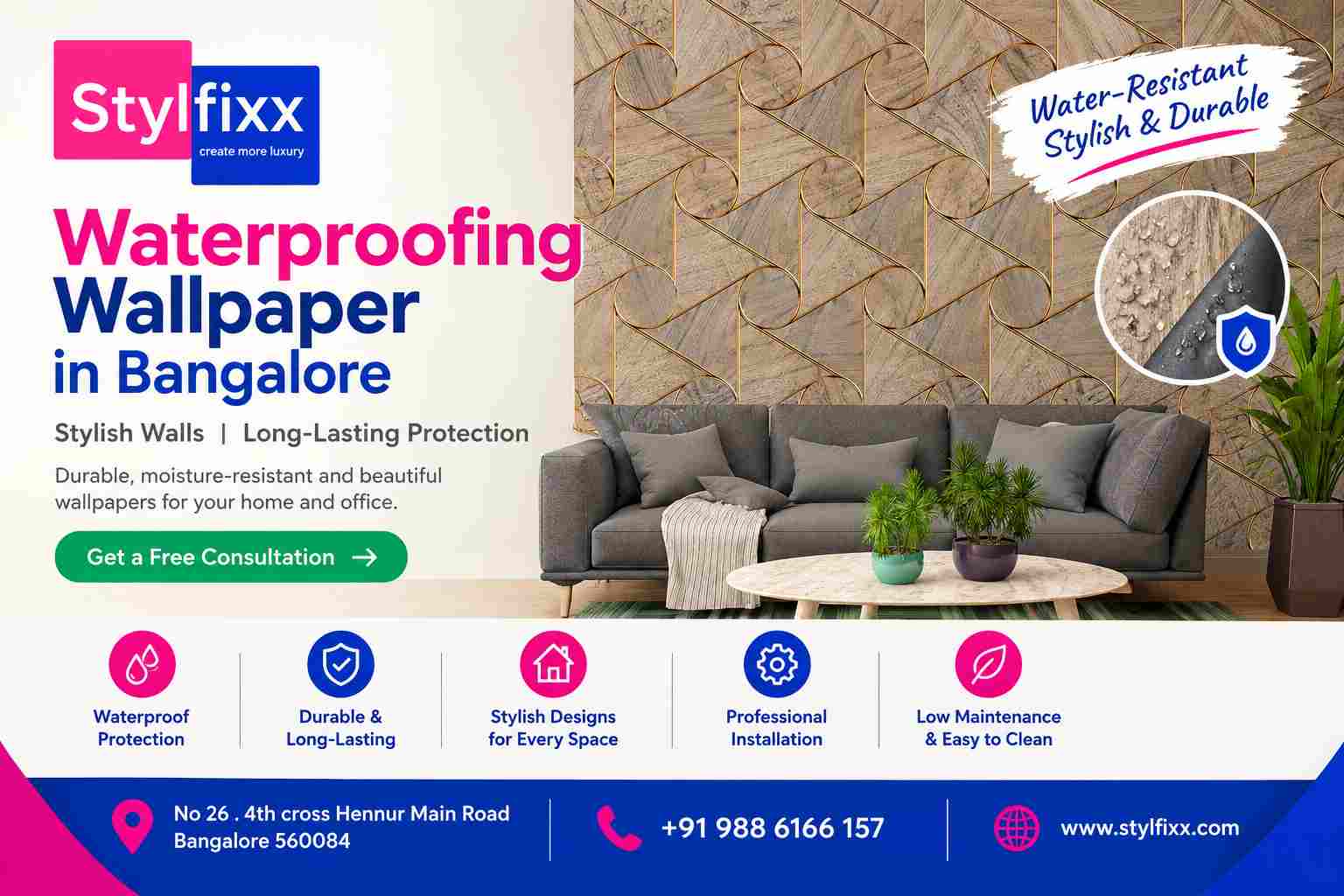 Waterproofing Wallpaper in Bangalore