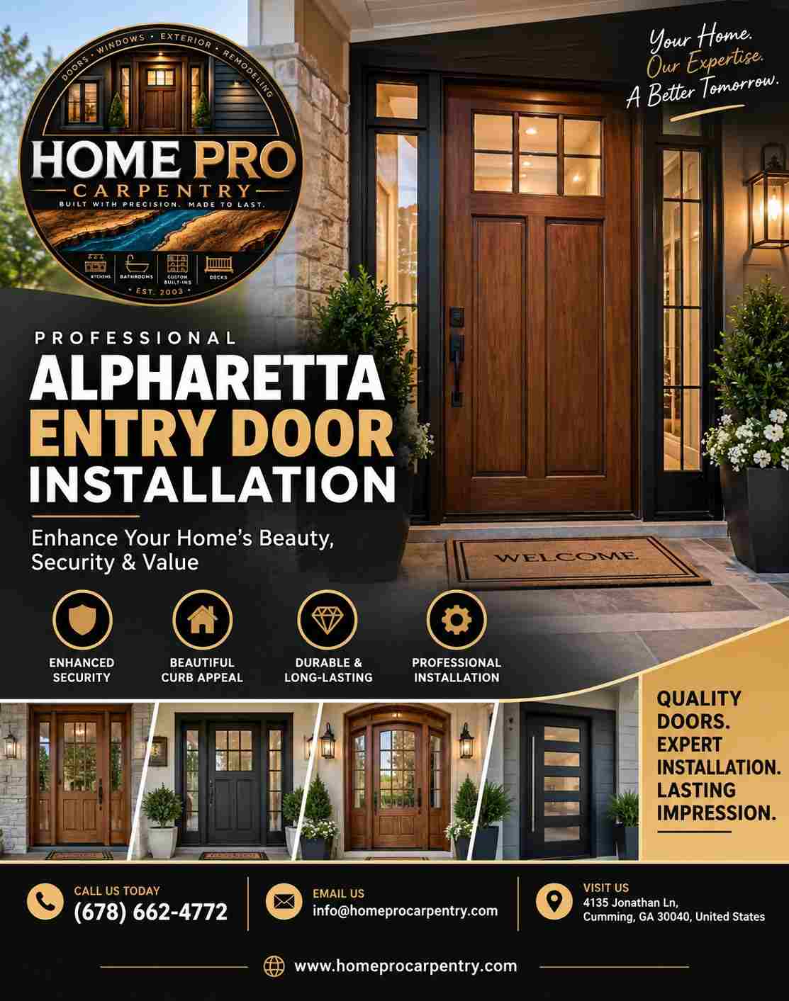 Transform Your Home with Expert Alpharetta Entry Door Installation