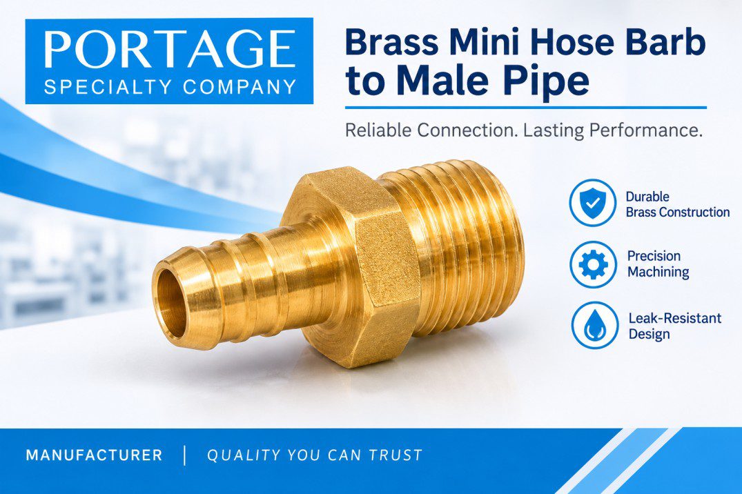 Brass Mini Hose Barb to Male Pipe Fittings | Portage Specialty