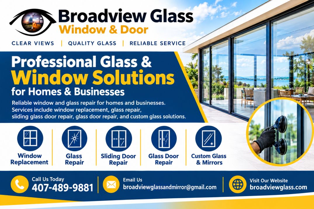 Window Repair Winter Park FL – Fast, Affordable | Broadview Glass