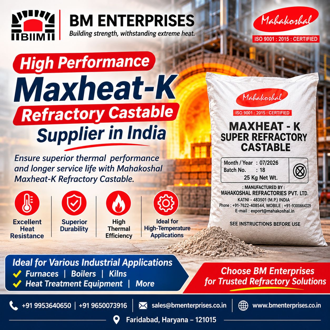 Where can I find MaxHeat-K Castable Cement in India?