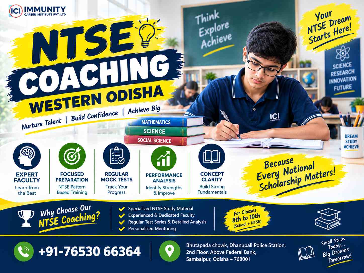 NTSE Coaching in Western Odisha – Immunity Career Institute