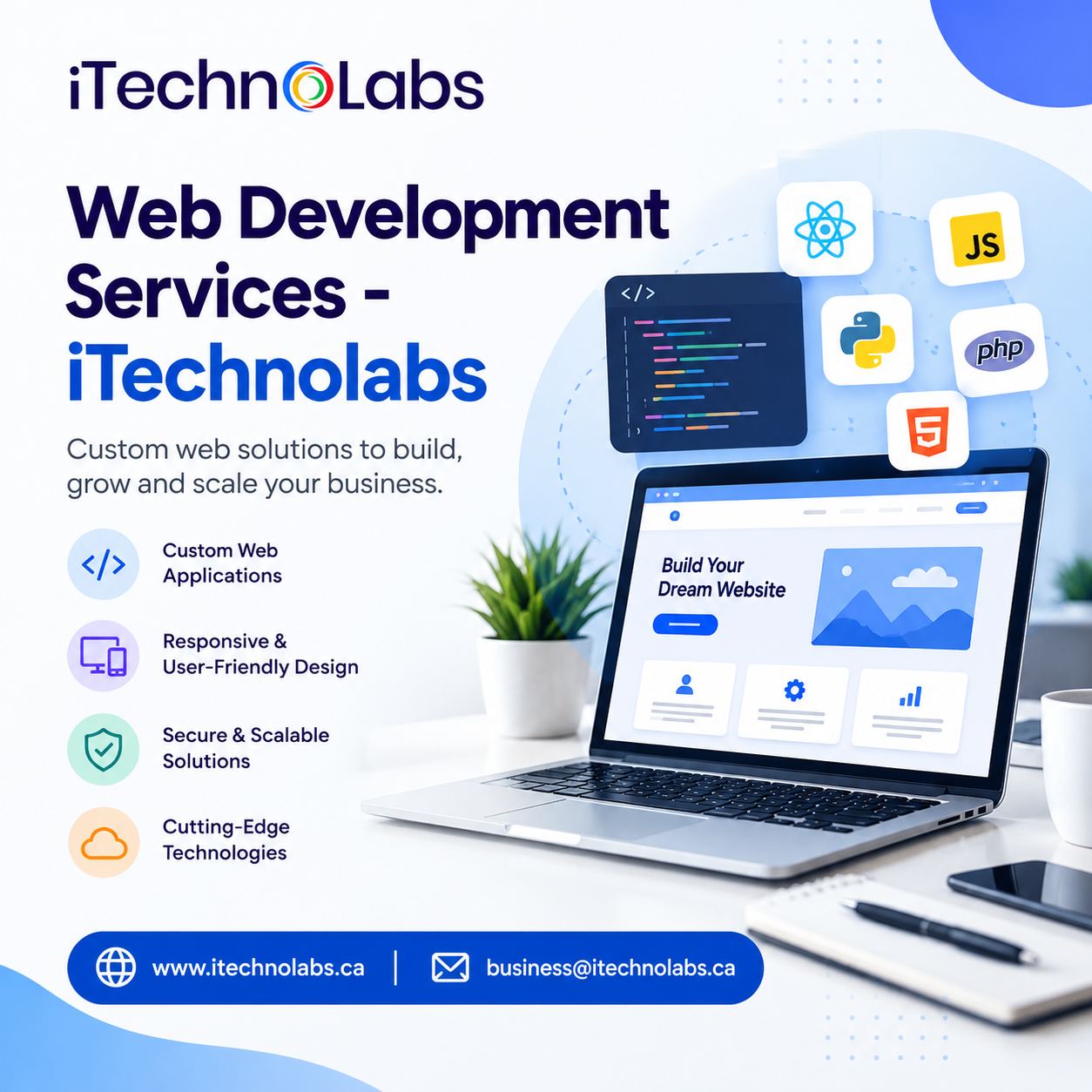Professional Web Development Services by iTechnolabs for Brands